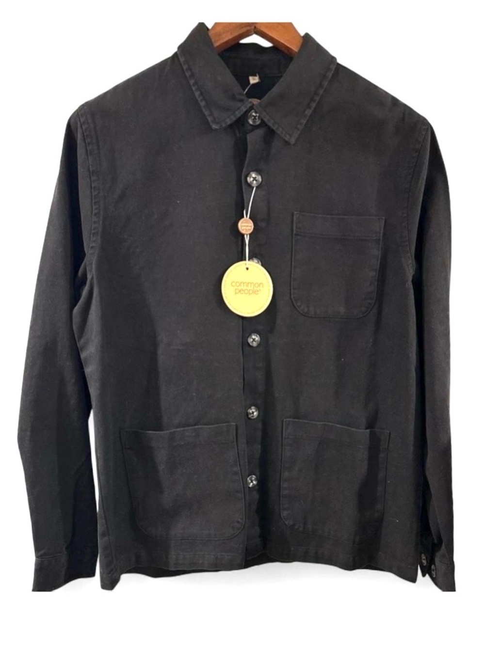 NWT Men’s Common People Black Hop Utility Overshirt Size Small